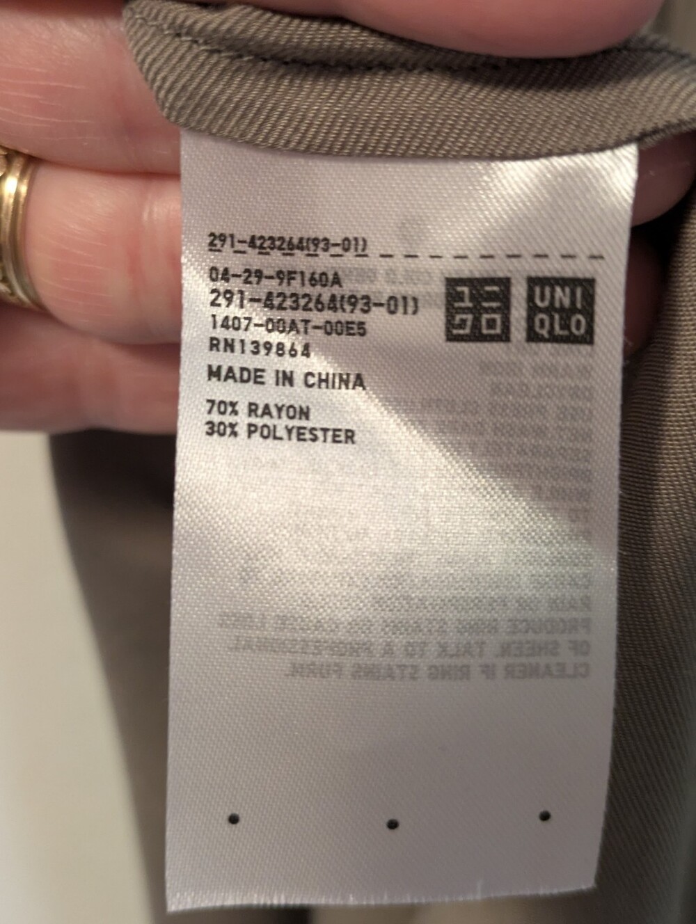Uniqlo Taupe Wrap Midi Dress with Waist Tie - Picture 8 of 9